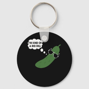 I'm Kind of A Big Dill Funny Pickle with Sunglasse Key Ring