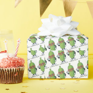 I'm Kind of a Big Dill   pickle wearing sunglasses Wrapping Paper