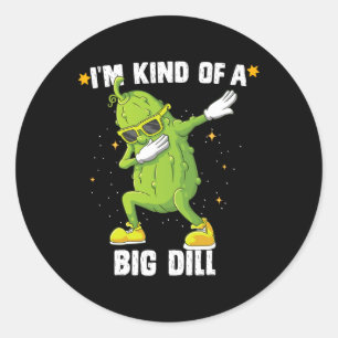 I'm Kind Of Big Dill Pickle Dabbing Halloween Cucu Classic Round Sticker