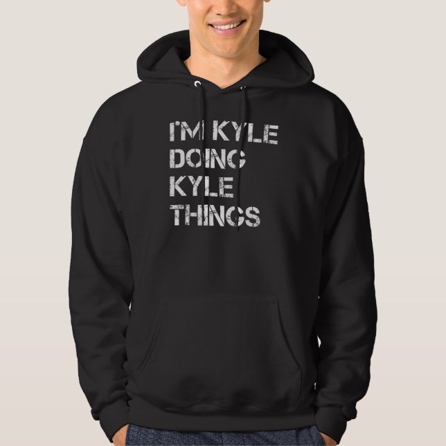 I'm Kyle Doing Kyle Things Funny Christmas Hoodie (Front)