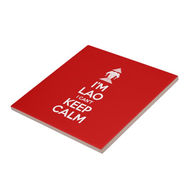 I'm Lao I Can't Keep Calm Ceramic Tile (Side)