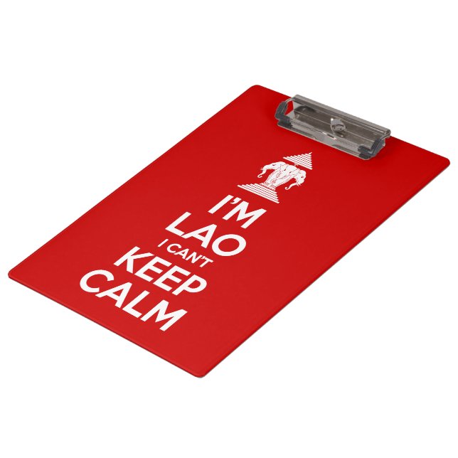I'm Lao I Can't Keep Calm Clipboard (Angled)