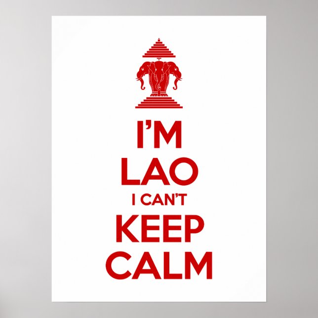 I'm Lao I Can't Keep Calm Poster (Front)
