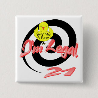 I'm Legal 21 15 Cm Square Badge