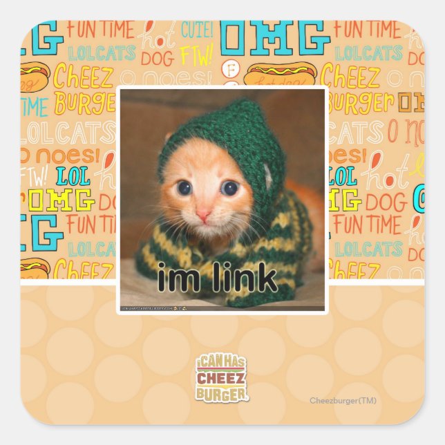 im link square sticker (Front)