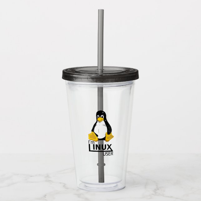 I'm Linux User Acrylic Tumbler (Front)