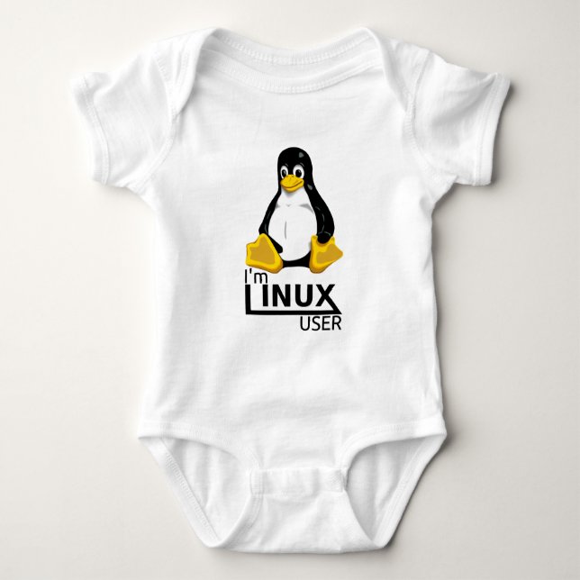 I'm Linux User Baby Bodysuit (Front)
