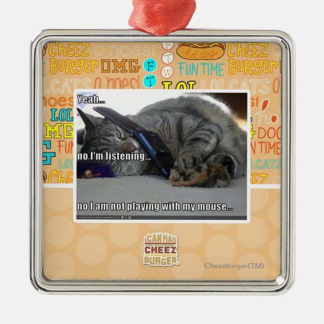 I'm listening metal ornament (Front)