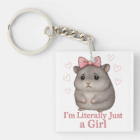 I'm Literally Just a Girl Sad Hamster Funny Girly
