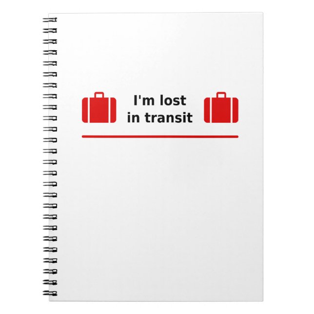 I'm Lost in Transit Double Suitcase Light-Colour Notebook (Front)