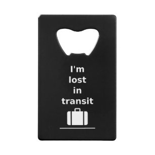 I'm Lost in Transit Travel Suitcase Dark Monotone