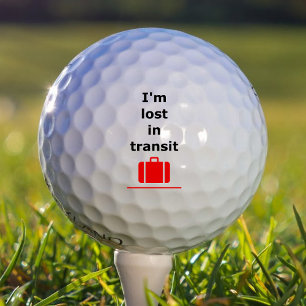 I'm Lost in Transit Travel Suitcase Light-Colour Golf Balls