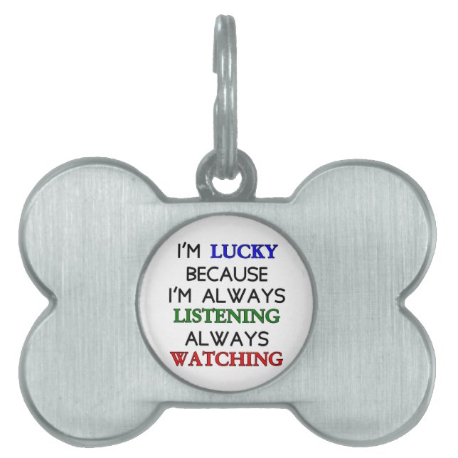 I'm Lucky Pet Name Tag (Front)