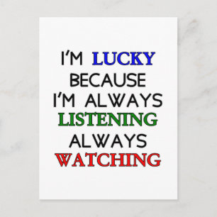 I'm Lucky Postcard