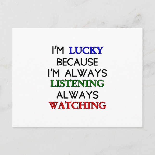 I'm Lucky Postcard (Front)