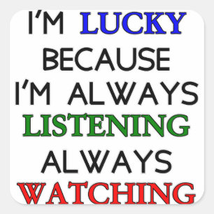 I'm Lucky Square Sticker
