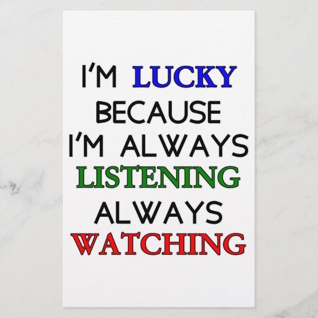 I'm Lucky Stationery (Front)