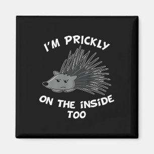 I'm Ly On The Inside Too Porcupine Funny Hedgehog  Magnet