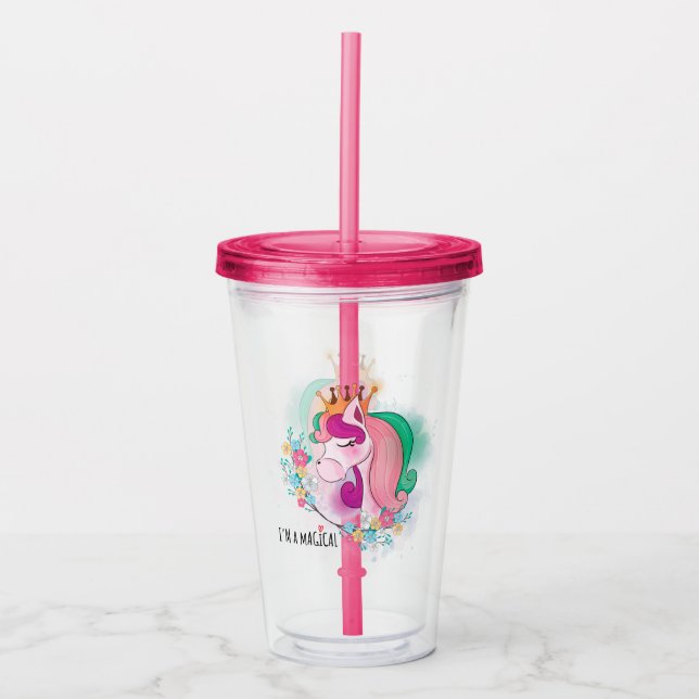 I'm Magical Unicorn Acrylic Tumbler (Front)