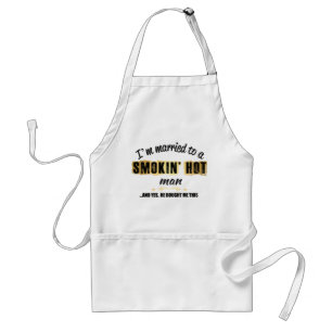 I'm Married to a Smokin' Hot man Standard Apron