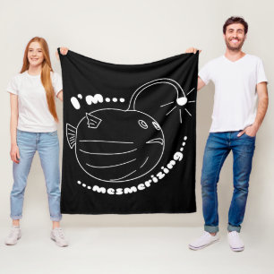 I'm Mesmerising... The puffer-lamp-fish realised Fleece Blanket