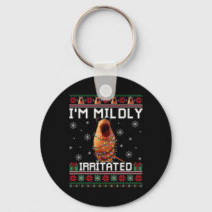 I'm Mildly Irritated Marcus The Worm Christmas Fun Key Ring