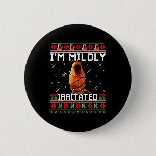 Im Mildly Irritated Marcus The Worm Christmas Funn 6 Cm Round Badge