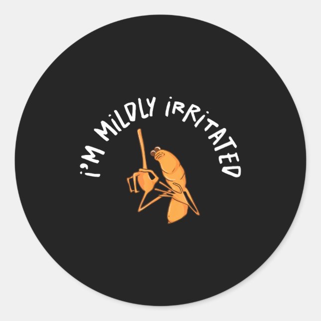 I'm Mildly Irritated Marcus The Worm Funny Marcus  Classic Round Sticker (Front)
