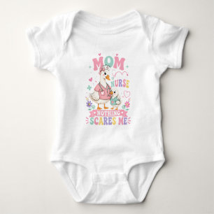 Im Mom And Nurse Cute goose Mothers day gift Baby Bodysuit