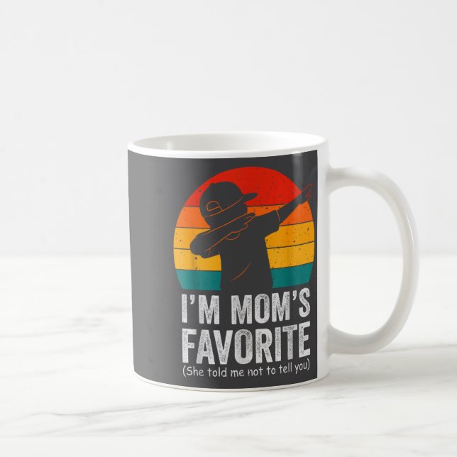 I'm Mom's Favorite Dabbing Funny Family Humor Son  Coffee Mug (Right)