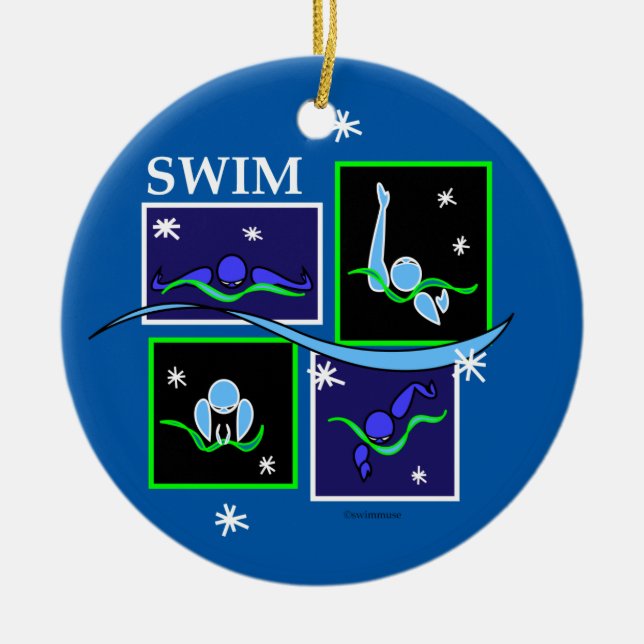 IM Morning Winter Ceramic Ornament (Front)