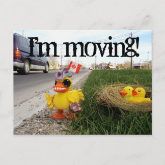 I'm moving! announcement postcard