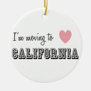 I'm Moving To California Ceramic Tree Decoration