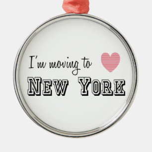 I'm Moving To New York Metal Tree Decoration