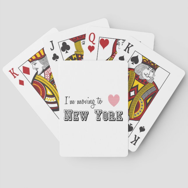 I'm Moving To New York Playing Cards (Back)