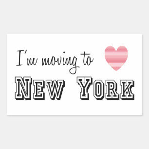 I'm Moving To New York Rectangular Sticker