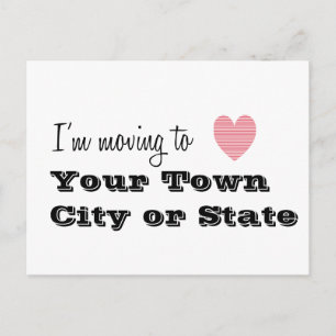 I'm Moving To... Personalised Postcard
