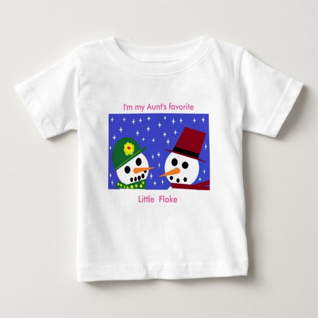 I'M MY AUNT'S FAVORITE LITTLE FLAKE BABY TEE (Front)