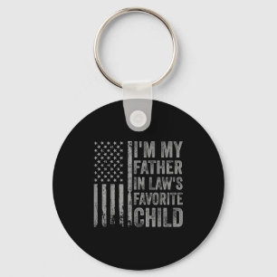 I'm My Father In Law's Favorite Child Funny Parent Key Ring
