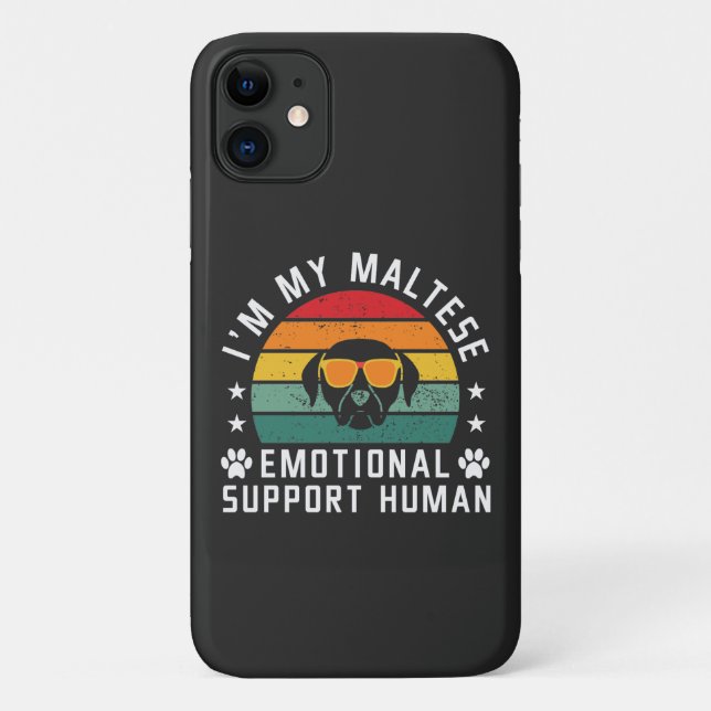 I'm my Maltese Dog's Emotional Support Human Case-Mate iPhone Case (Back)