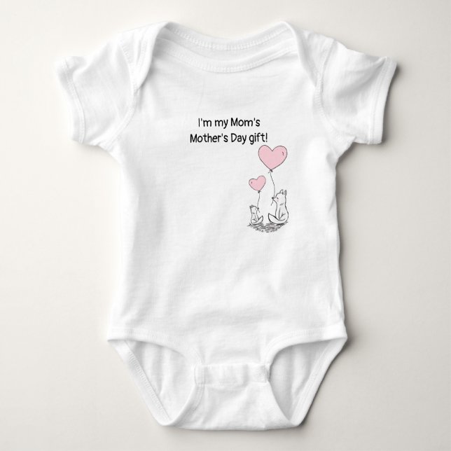I'm My Mum's Mother's Day Gift - Baby Fox Baby Bodysuit (Front)