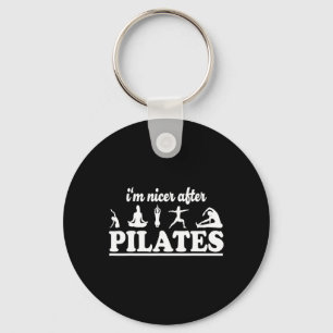 I'm Nicer After Pilates Fitness Instructor Funny P Key Ring