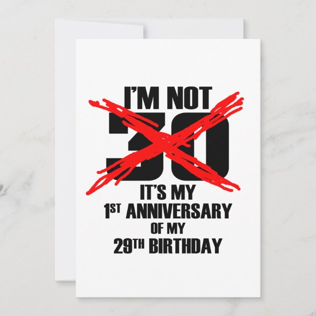 I'm Not 30 Invitation (Front)