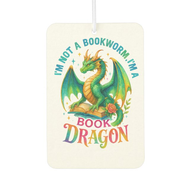 I'm Not A Bookworm....  Car Air Freshener (Front)