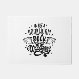 I'm Not A Bookworm I'm A Book Dragon Fantasy Book  Doormat