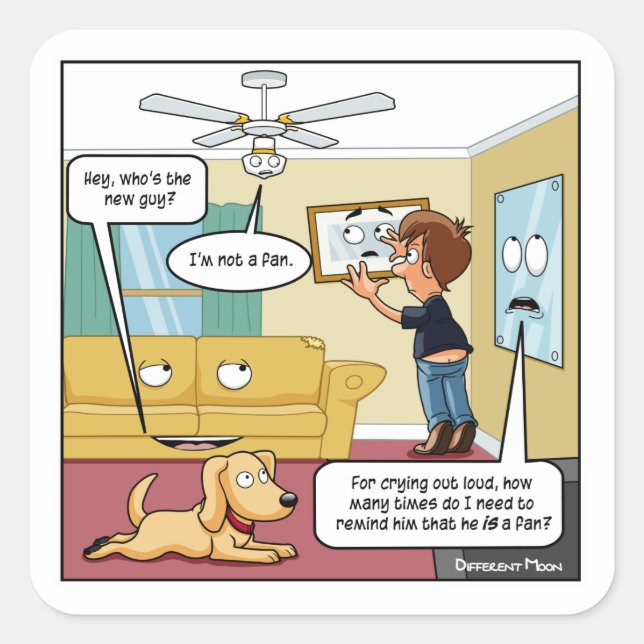 I'm Not a Fan Punny Stickers (Front)