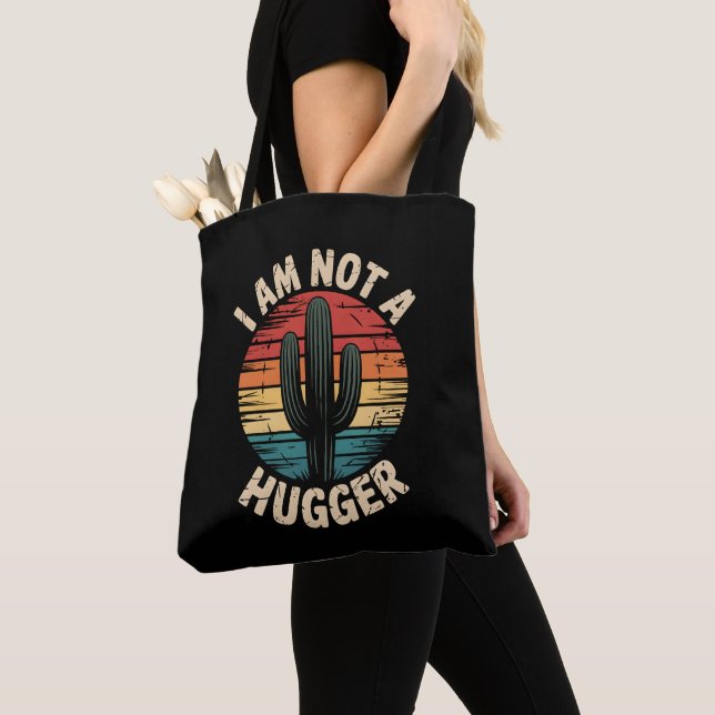 I'm not a hugger tote bag (Close Up)