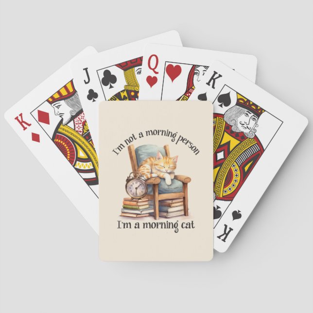 I'm Not A Morning Person Playing Cards (Back)