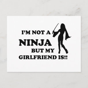 I'm Not a Ninja But My Girlfriend Is Postcard