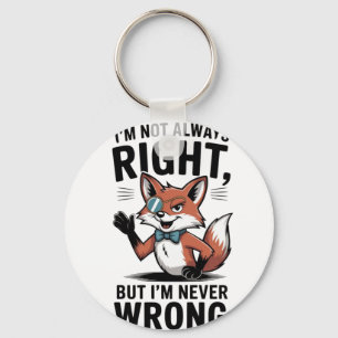 "I'm Not Always Right, But I'm Never Wrong" Key Ring